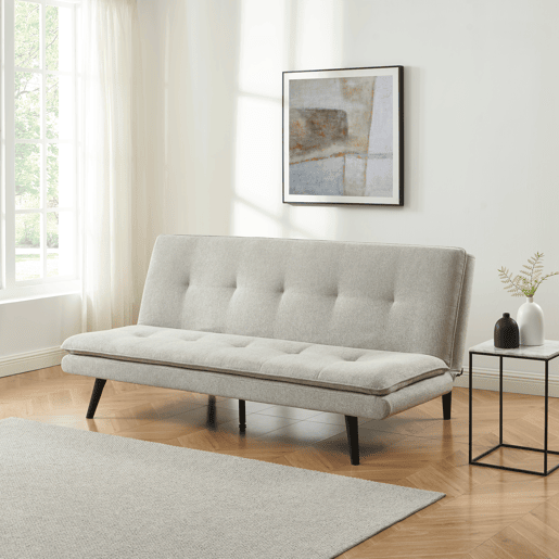 Sofá cama 3 lugares BIBU cor cinza Sofá cama 3 lugares BIBU cor cinza