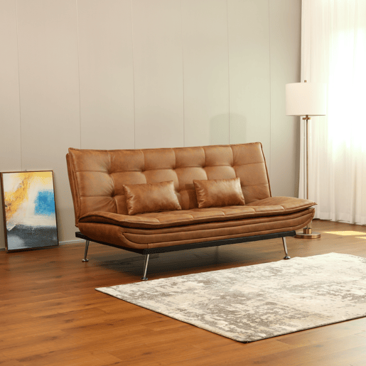 Sofá cama 3 lugares ALIA cor castanho