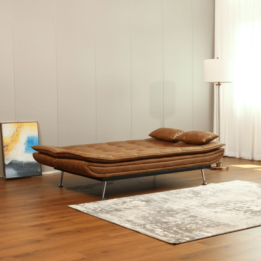 Sofá cama 3 lugares ALIA cor castanho