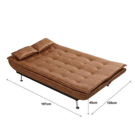 Sofá cama 3 lugares ALIA cor castanho Sofá cama 3 lugares ALIA cor castanho