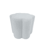 Puff ASTER sherpa 40x34cm branco