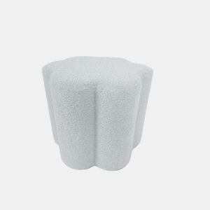 Puff ASTER sherpa 40x34cm branco