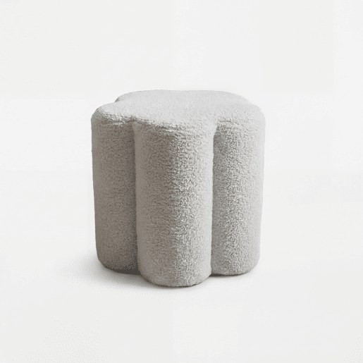 Puff ASTER sherpa 40x34cm branco Puff ASTER sherpa 40x34cm branco