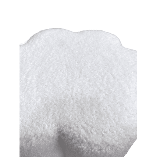 Puff ASTER sherpa 40x34cm branco