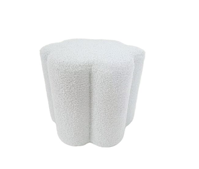 Puff aster sherpa 40x34cm color beige - conforama