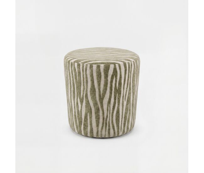 Puff ayla redondo 40x40cm color verde - conforama