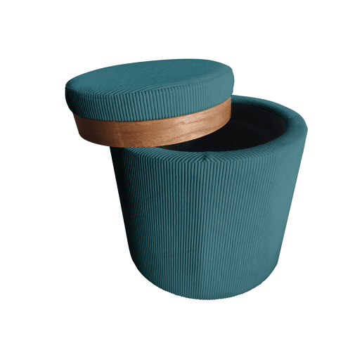 Puff AYLO com arrumação 45x41cm cor verde Puff AYLO com arrumação 45x41cm cor verde