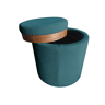 Puff AYLO com arrumação 45x41cm cor verde