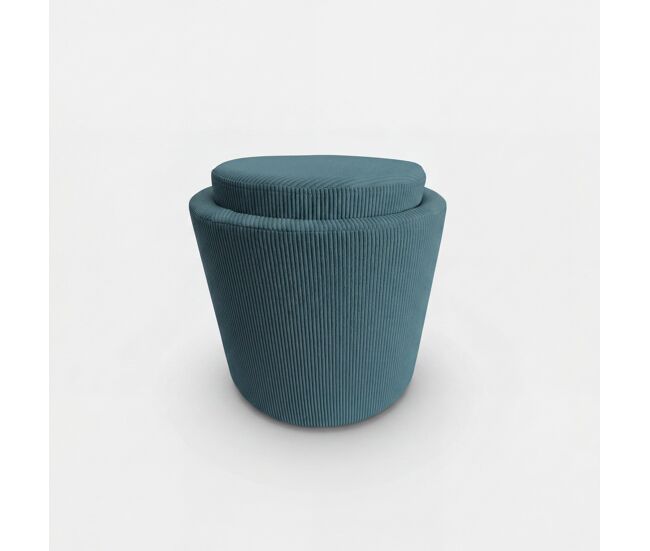 Puff aylo almacenaje 45x41cm color verde - conforama