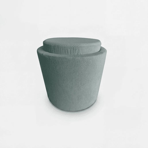 Puff AYLO com arrumação 45x41cm cor verde menta