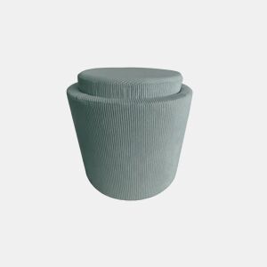 Puff AYLO com arrumação 45x41cm cor verde menta
