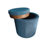 Puff AYLO com arrumação 45x41cm cor azul