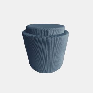 Puff AYLO com arrumação 45x41cm cor azul