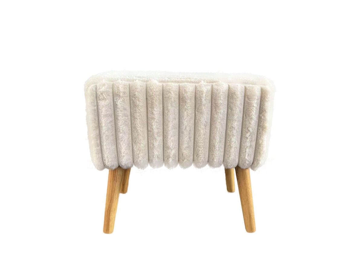 Puff AXEL rectangular 41x26x40cm color blanco