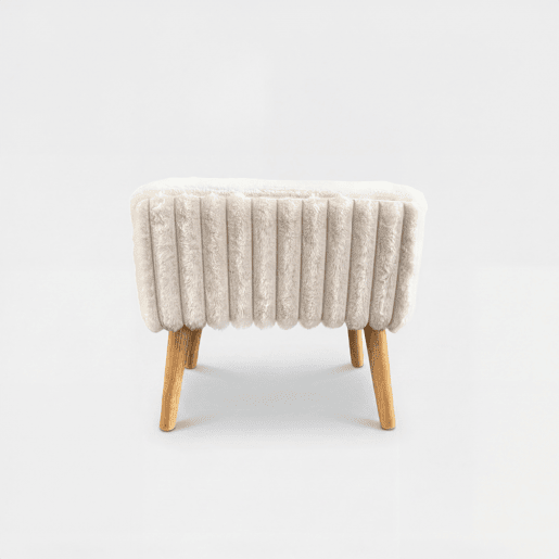 Puff retangular AXEL 41x26x40cm cor branco Puff retangular AXEL 41x26x40cm cor branco