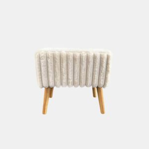 Puff retangular AXEL 41x26x40cm cor branco
