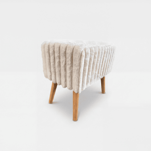 Puff retangular AXEL 41x26x40cm cor branco Puff retangular AXEL 41x26x40cm cor branco