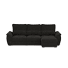 Chaise longue de 4 lugares reversível em cama BENSON cinza escuro