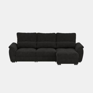 Chaise longue de 4 lugares reversível em cama BENSON cinza escuro