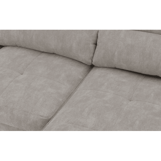Chaise longue de 4 lugares reversível em cama BENSON cinza claro