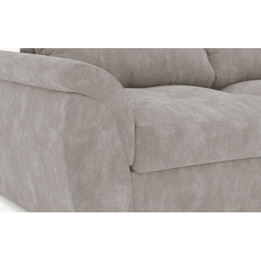 Chaise longue de 4 lugares reversível em cama BENSON cinza claro