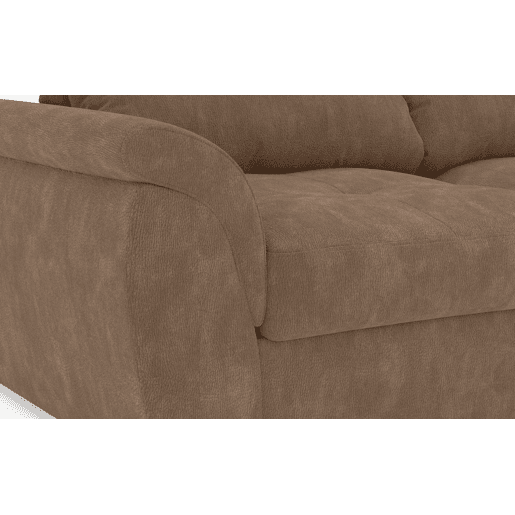 Chaise longue de 4 lugares reversível em cama BENSON cor camel