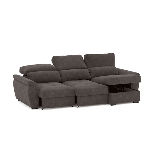 Chaise longue de 4 lugares reversível em cama BENSON cor vison