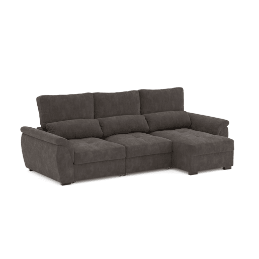 Chaise longue de 4 lugares reversível em cama BENSON cor vison