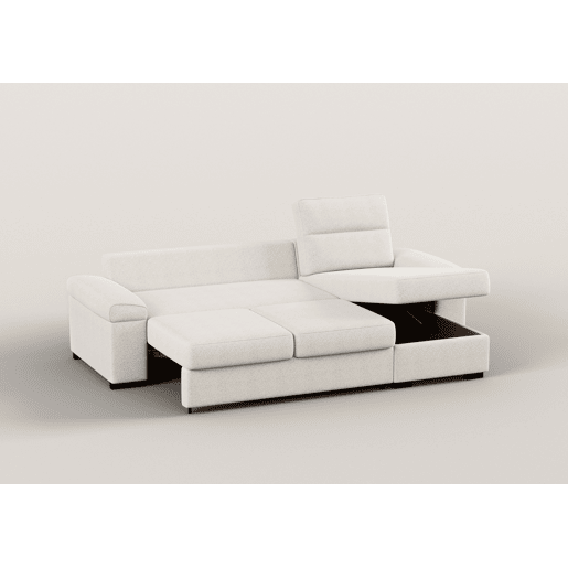 Chaise longue reversível de 4 lugares com cama ERIC cor bege