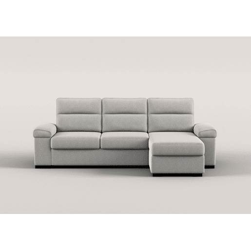 Chaise longue reversível de 4 lugares com cama ERIC cinza claro