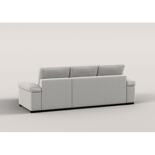 Chaise longue reversível de 4 lugares com cama ERIC cinza claro