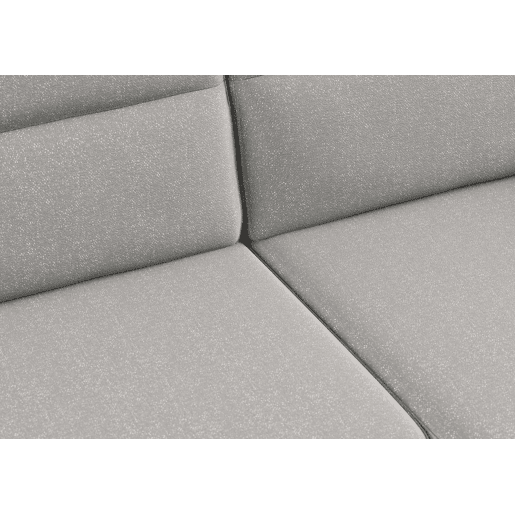 Chaise longue reversível de 4 lugares com cama ERIC cinza claro