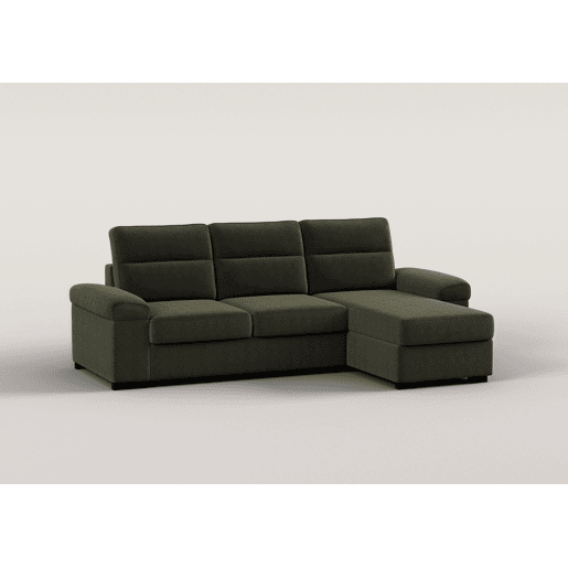 Chaise longue reversível de 4 lugares com cama ERIC cor verde