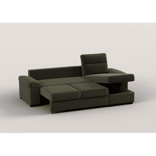 Chaise longue reversível de 4 lugares com cama ERIC cor verde