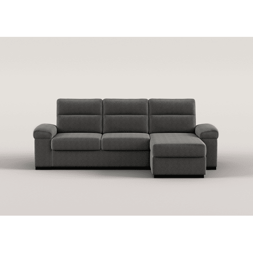 Chaise longue reversível de 4 lugares com cama ERIC cor cinza