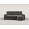 Chaise longue reversível de 4 lugares com cama ERIC cor cinza