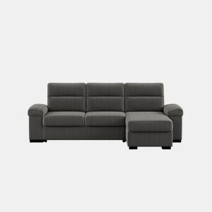 Chaise longue reversível de 4 lugares com cama ERIC cor cinza