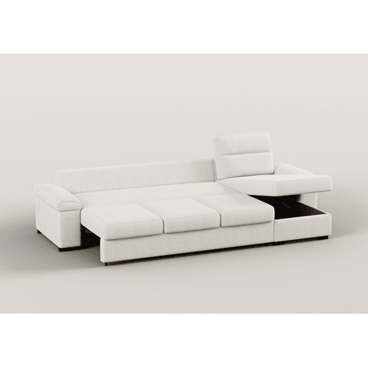 Chaise longue XL de 5 lugares reversível em cama ERIC cor bege