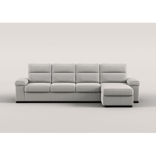 Chaise longue XL de 5 lugares reversível em cama ERIC cinza claro
