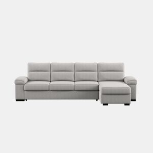 Chaise longue XL de 5 lugares reversível em cama ERIC cinza claro