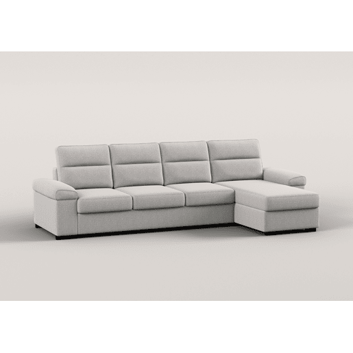 Chaise longue XL de 5 lugares reversível em cama ERIC cinza claro