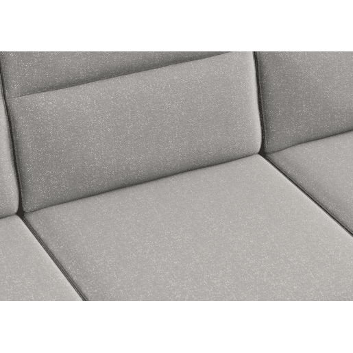 Chaise longue XL de 5 lugares reversível em cama ERIC cinza claro