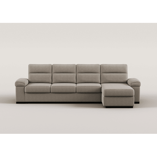 Chaise longue XL de 5 lugares reversível em cama ERIC cor vison