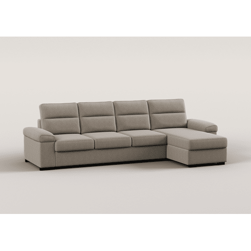Chaise longue XL de 5 lugares reversível em cama ERIC cor vison
