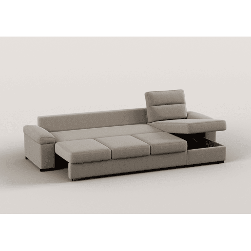 Chaise longue XL de 5 lugares reversível em cama ERIC cor vison