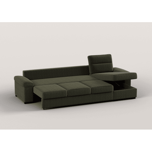 Chaise longue XL de 5 lugares reversível em cama ERIC cor verde