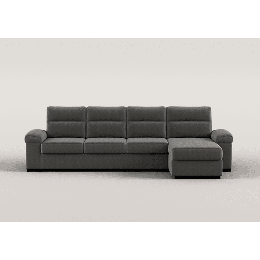Chaise longue XL de 5 lugares reversível em cama ERIC cor cinza
