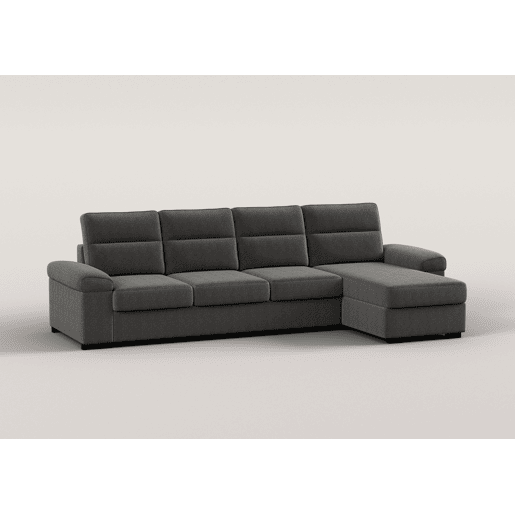 Chaise longue XL de 5 lugares reversível em cama ERIC cor cinza