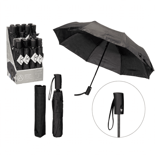 Guarda-chuva AUTOMATICO desdobrável preto 8 varetas Guarda-chuva AUTOMATICO desdobrável preto 8 varetas