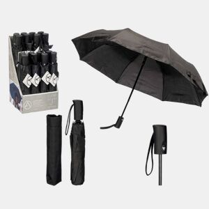 Guarda-chuva AUTOMATICO desdobrável preto 8 varetas